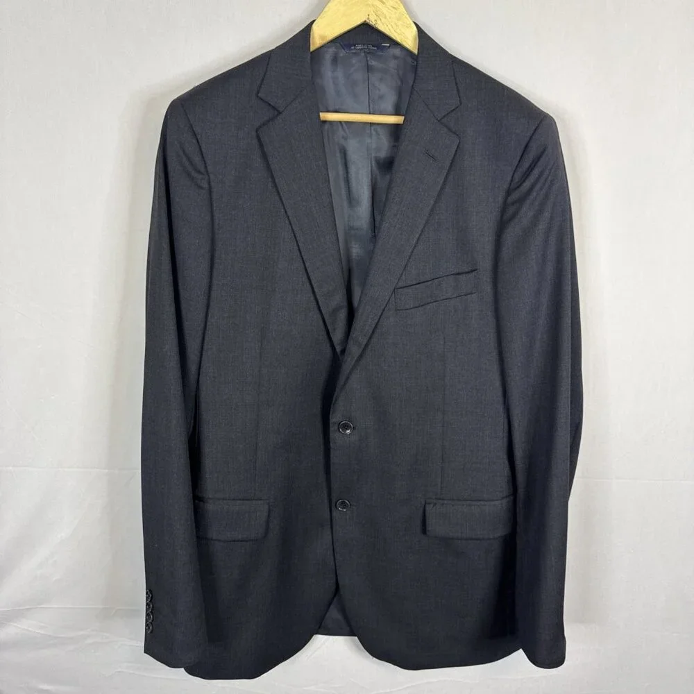Brooks Brothers 1818‎ Fitzgerald Blazer 42XL Charcoal Wool USA Made